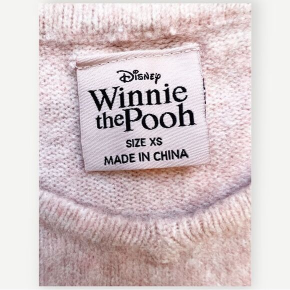 Disney Winnie the Pooh Primark Fuzzy Pink Retro Y2K Cropped Tank Top. XS. - Picture 8 of 9